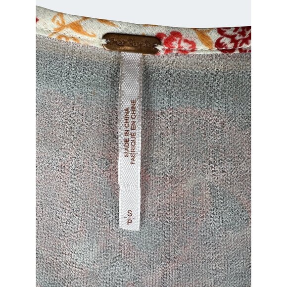 Free People Babydoll Swing Boho Floral Print Tunic Dress Womens Small - Picture 6 of 13